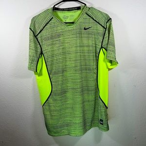 Nike Pro Combat Large Lime Green Performance T-shirt